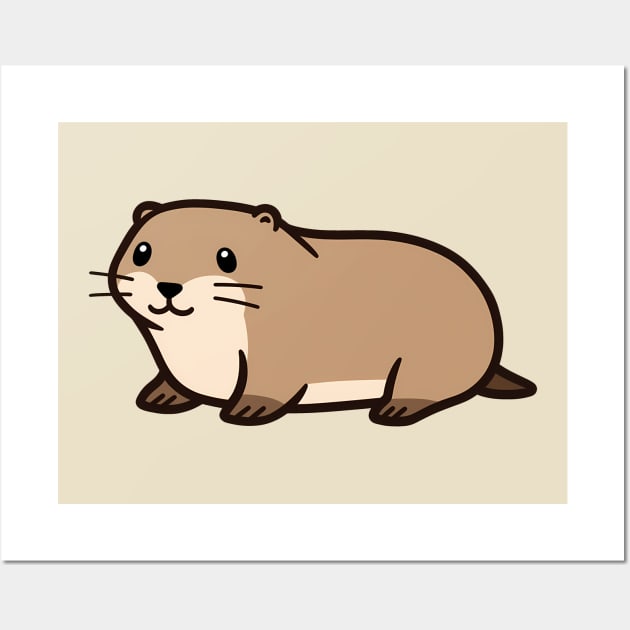 Beaver Lover - Cute Beaver Wall Art by Seraphine